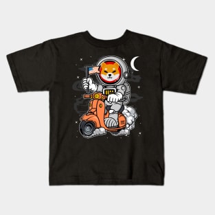 Astronaut Scooter Shiba Inu Coin To The Moon Shib Army Crypto Token Cryptocurrency Blockchain Wallet Birthday Gift For Men Women Kids Kids T-Shirt